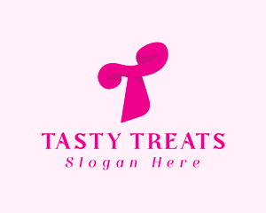 Pink Fashion Letter T logo design