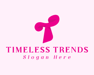Pink Fashion Letter T logo