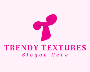 Pink Fashion Letter T logo design