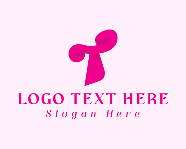 Pink Fashion Letter T logo