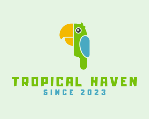 Tropical Wildlife Parrot logo design