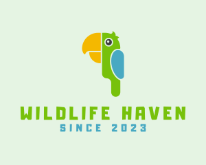 Tropical Wildlife Parrot logo design