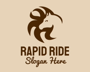 Horse Mane Head  logo design