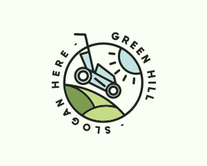 Lawn Mower Yard Badge logo