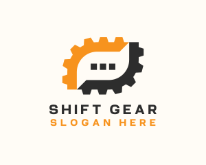 Mechanical Gear Chat  logo design