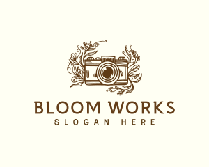 Camera Floral Photography logo design