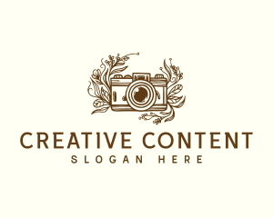 Camera Floral Photography logo design