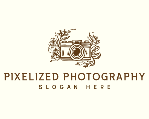 Camera Floral Photography logo design