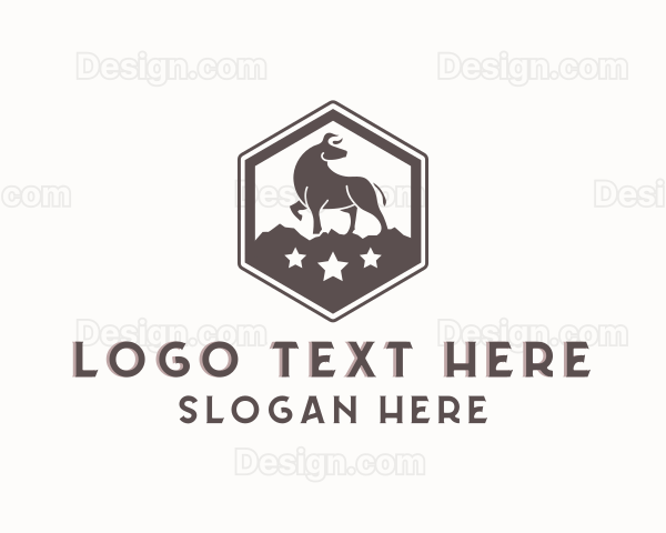 Hexagon Wild Bull Logo