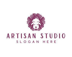 Sheep Embroidery Yarn logo design