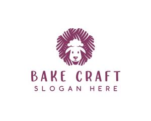 Sheep Embroidery Yarn logo design