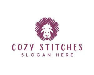 Sheep Embroidery Yarn logo design