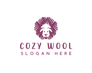 Sheep Embroidery Yarn logo design