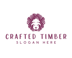 Sheep Embroidery Yarn logo design