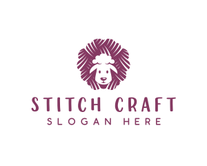 Sheep Embroidery Yarn logo design