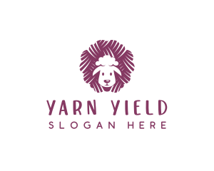 Sheep Embroidery Yarn logo design