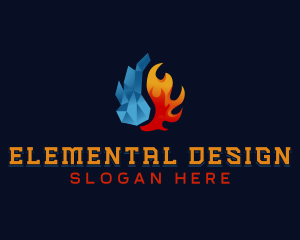 Fire Ice Element logo design