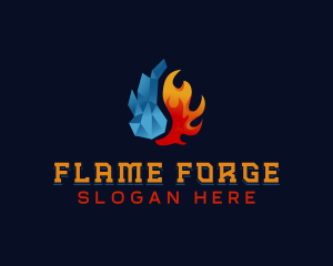 Fire Ice Element logo design