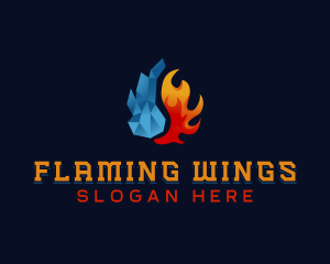 Fire Ice Element logo design