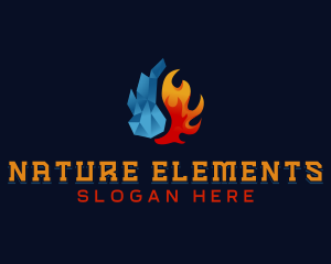 Fire Ice Element logo design