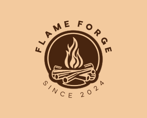 Outdoor Survival Bonfire logo design