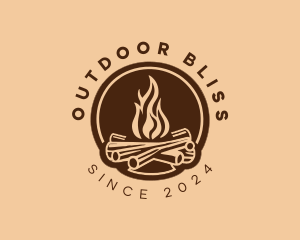 Outdoor Survival Bonfire logo design