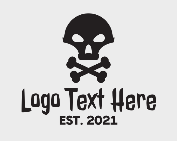 Black Skull logo example 4