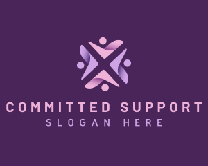 Community Support People logo design