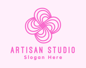 Pink Flower Pattern logo design