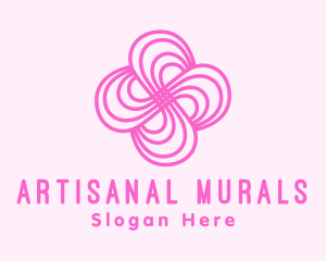 Pink Flower Pattern logo design