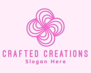 Pink Flower Pattern logo design