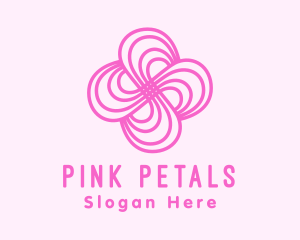 Pink Flower Pattern logo design