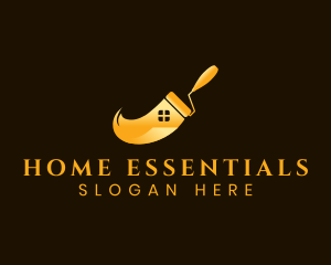 Home Paint Roller Painter logo design