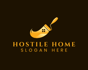 Home Paint Roller Painter logo design