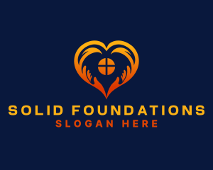 Heart Foundation Hand logo design