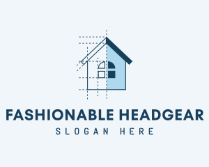 House Blueprint Construction logo design