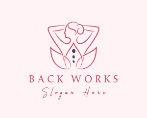 Lady Flower Massage logo design