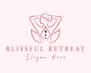 Lady Flower Massage logo design