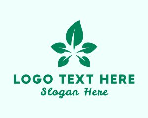 Nature Vegan Leaf logo