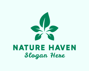 Nature Vegan Leaf logo design