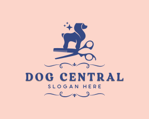 Pet Dog Grooming logo design