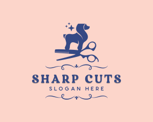 Pet Dog Grooming logo design