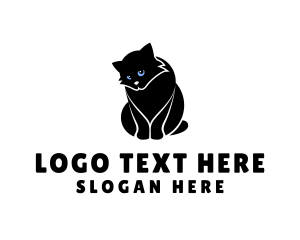 Cute Kitten Cat logo design