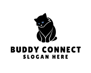 Cute Kitten Cat logo design