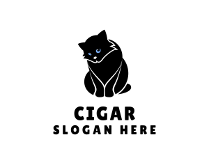 Cute Kitten Cat logo design