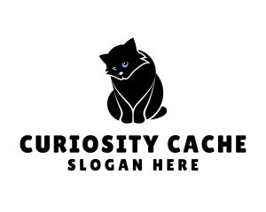 Cute Kitten Cat logo design