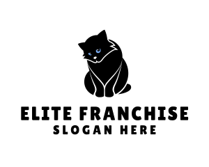 Cute Kitten Cat logo design