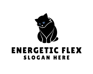 Cute Kitten Cat logo design