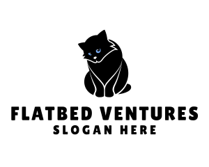 Cute Kitten Cat logo design