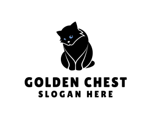 Cute Kitten Cat logo design